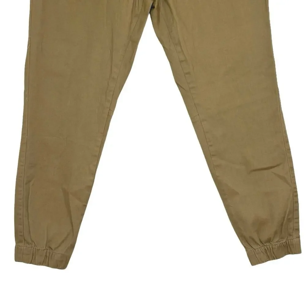 Tony Hawk Men’s Stretch Canvas Joggers Dark Tan Size Large